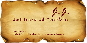 Jedlicska Józsiás névjegykártya